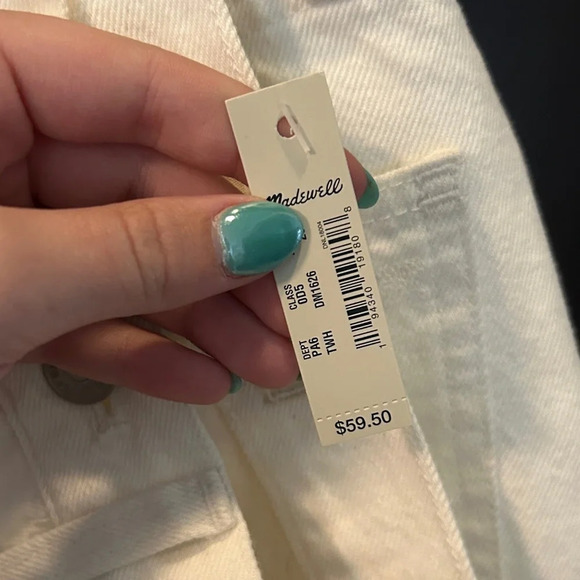 Madewell The Momjean Shorts- Tile White NWT 26 - Picture 7 of 7